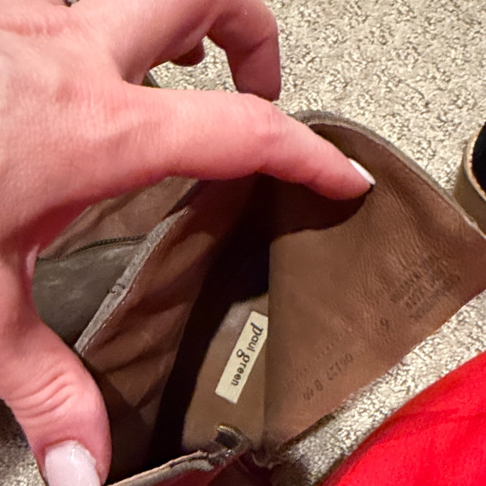 Paul Green Taupe Suede Ankle Boots - Picture 4 of 5